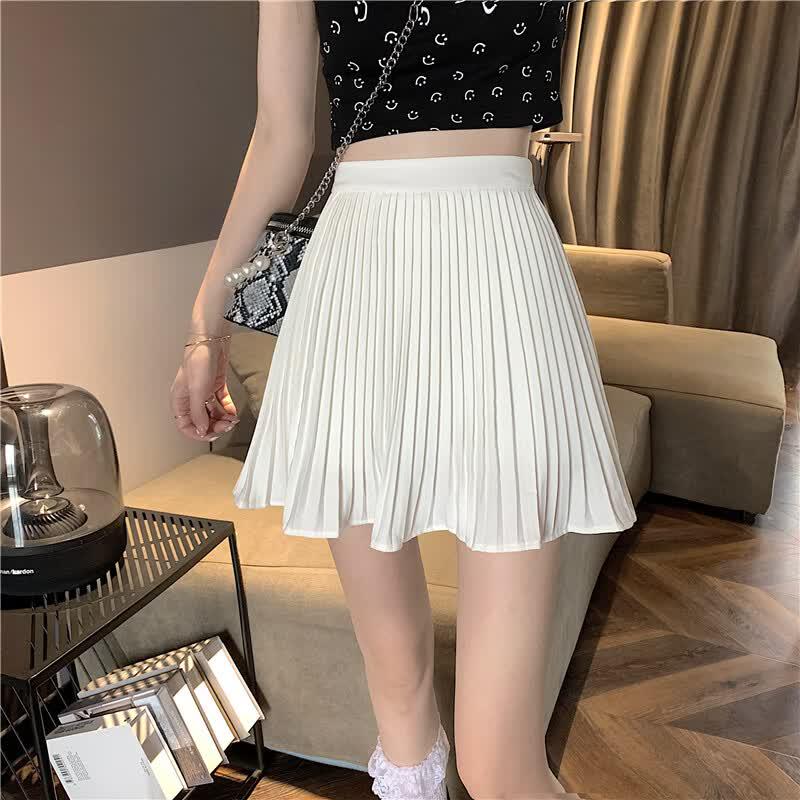 ZOSE Korean Style High-Waisted Pleated Mini Skirt