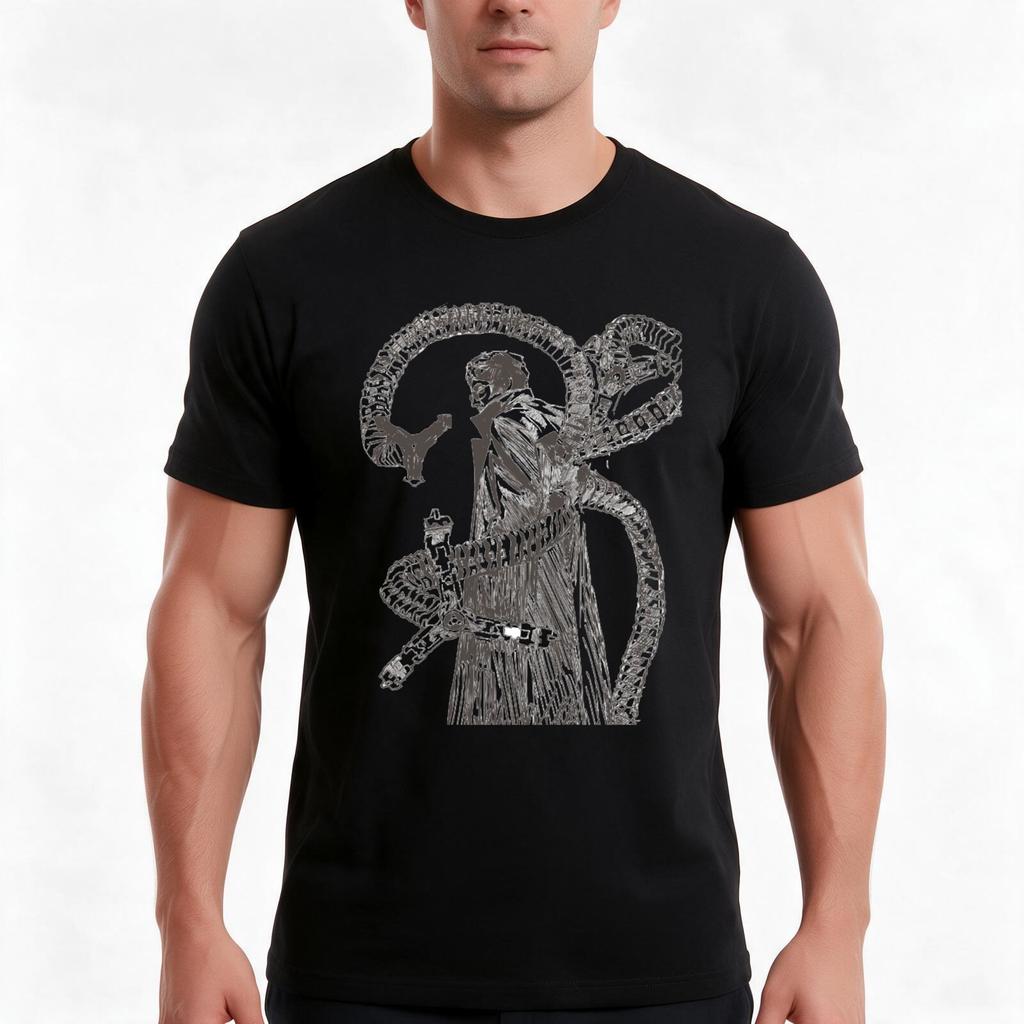 The Next Things Dr Octopus Great Depression Tshirt Summer Casual Cotton Tee Oversized Streetwear Tops Vintage Graphic Print
