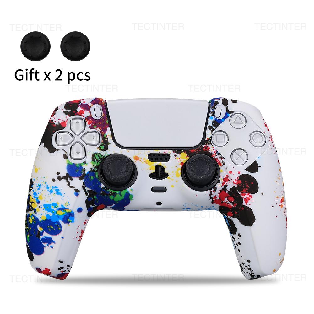 Für PS5 Controller Schutzhülle Silikon Für Playstation 5 Anti-Rutsch Abdeckung Skin für PS5 Slim Hülle Daumengriffe Zubehör