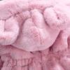 Girls Coats Rabbit Ears Plush Baby Jacket Christmas Sweet Princess Autumn Winter Warm Hooded Outerwear Toddler Clothes