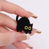Cartoon Große Augen Schwarz Cay Emaille Pins Niedliche Kätzchen Tier Broschen Revers Rucksack Abzeichen Schmuck Zubehör Geschenke für Freunde
