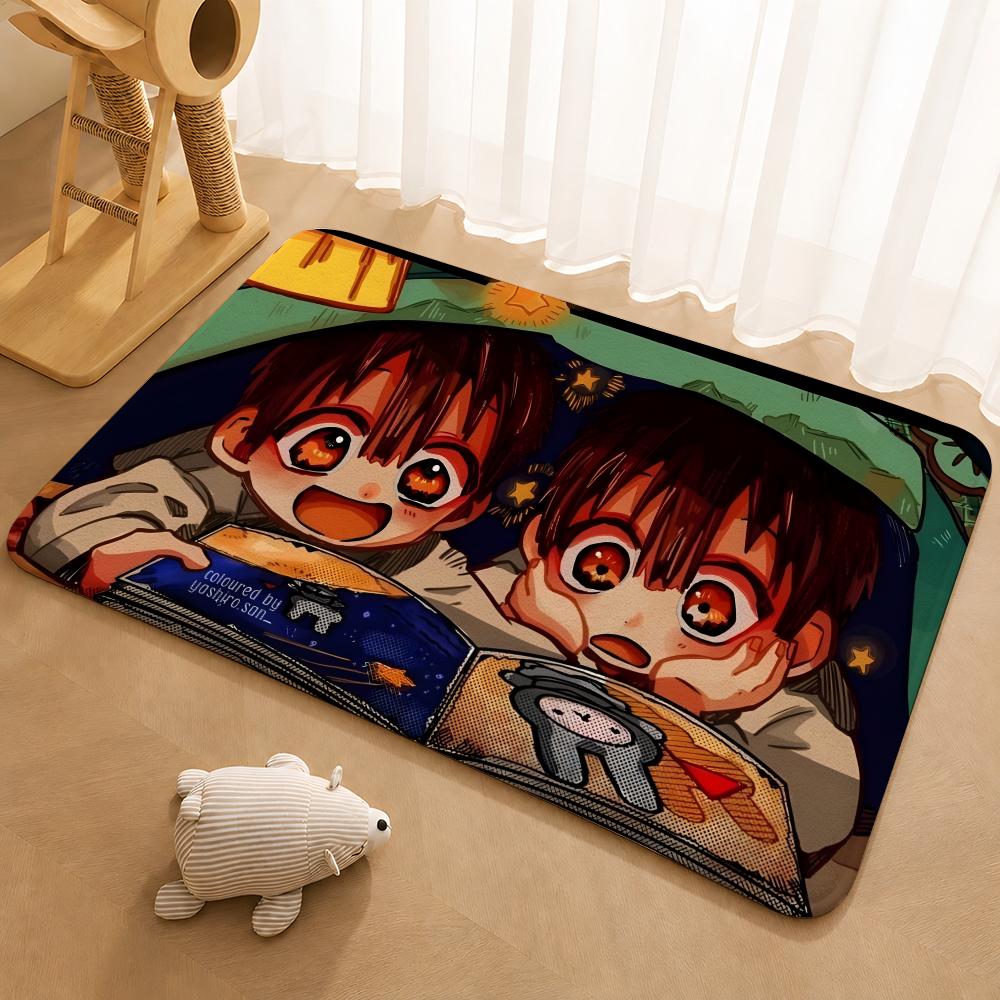 Animation Toilet-bound Hanako-kun Floor Mat Floor Mat Soft Flannel Non-Slip Door  Rug for Living Room