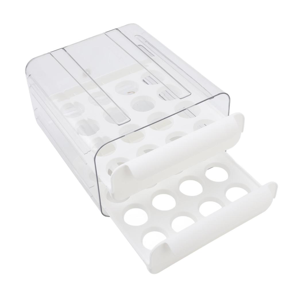 Egg Drawer Double Layer Transparent 32 Lattice Large Capacity Egg Storage Box for Refrigerator