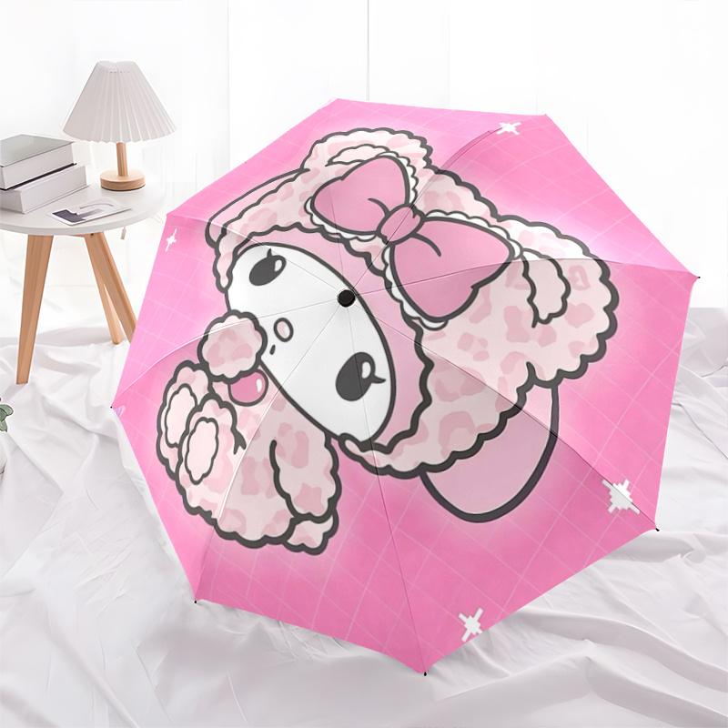 

1pc My Melody Automatic Opening/Closing Umbrella with Foldable Design, Iron Frame Outdoor Umbrella for Festivals, Travel, Daily Use, Gift for Fans.Q01