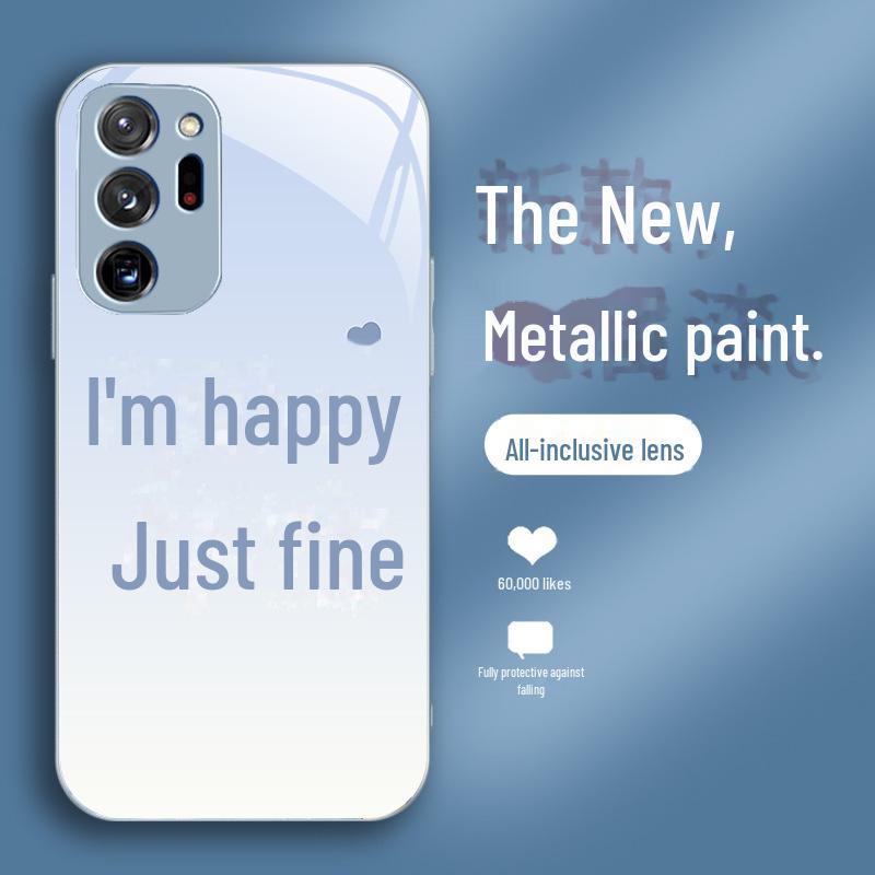 Customize Liquid Glass Case for Samsung A13, M40, 20 Ultra with All-Inclusive Lens.
