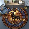 Bulldog Heritage Symbols Round Area Rug Under Office Chairs Bedroom Living Room Home Decor