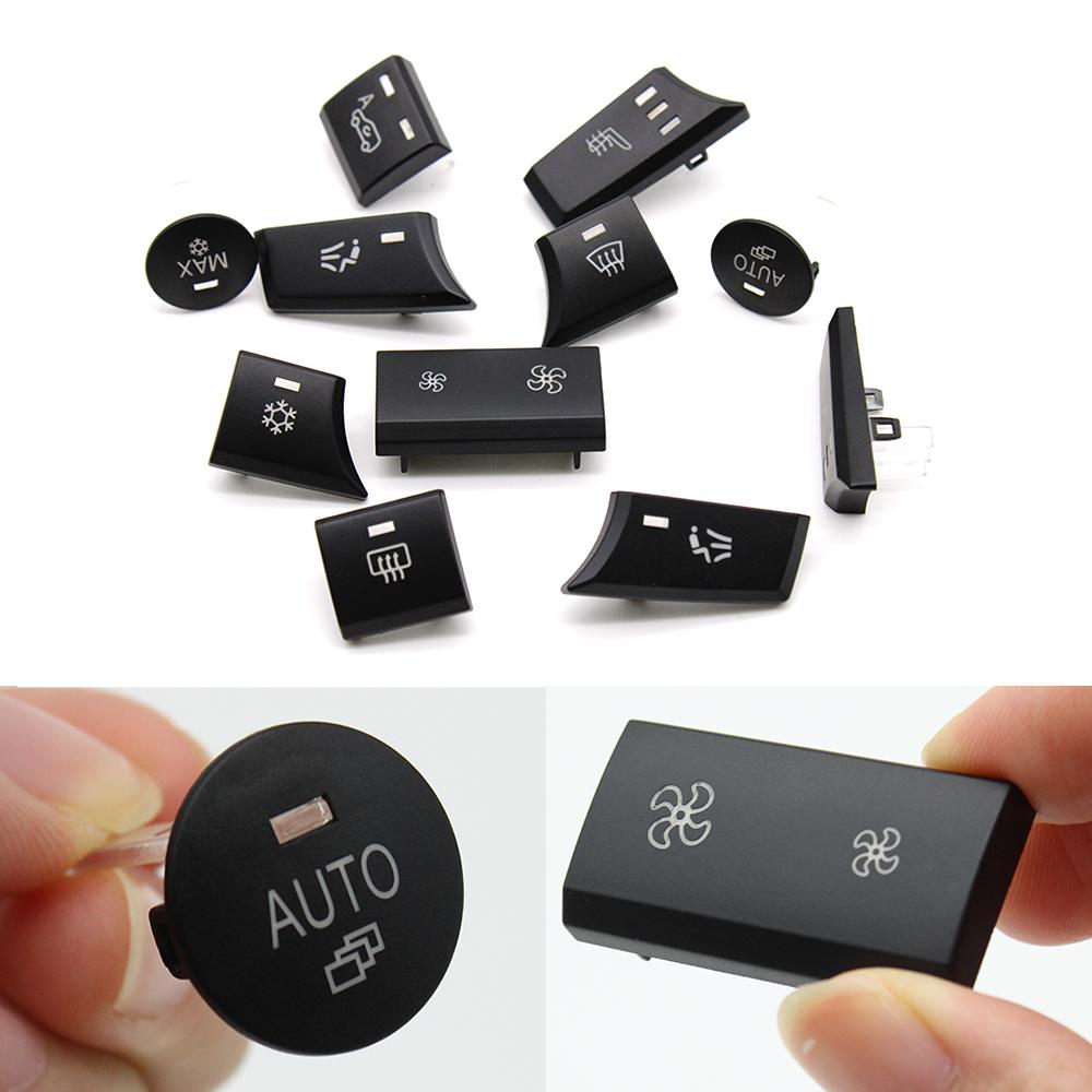 Car Dashboard Air Conditioning Ac Ventilative Circulation Adjust Switch Fan Button Keys Cover Cap for BMW X5 E70 X6 E71 E72