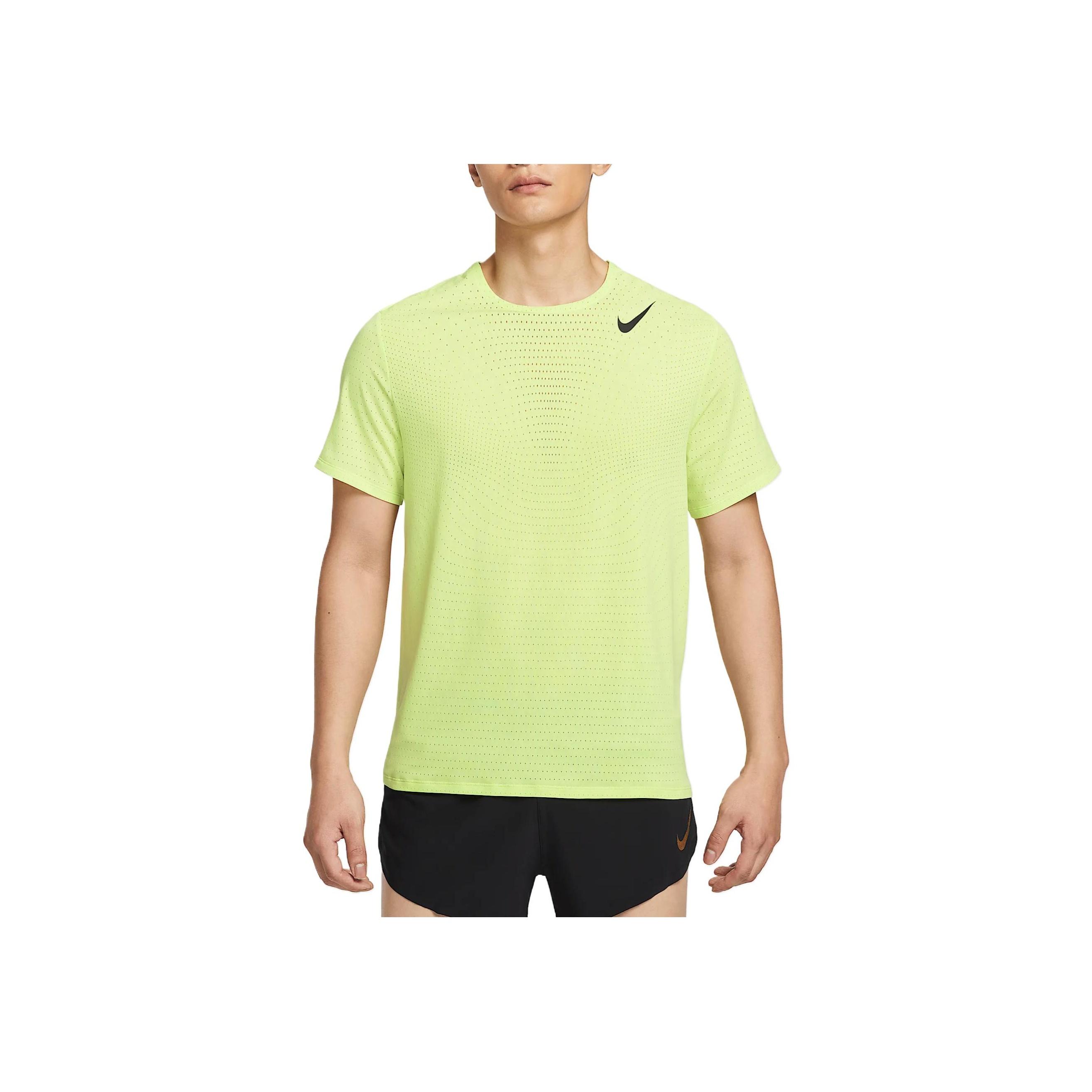 

Nike Dri-FIT ADV AeroSwift Men s Short-Sleeve Running Top Light Lemon Twist/Black HJ3378-736 XXL