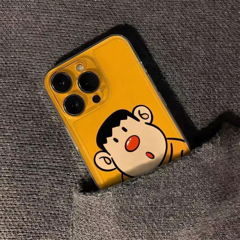 Cartoon fat tiger mobile phone case for Apple 15ProMax/14/13/12/11/X/7 cute cartoon transparent soft