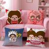 Cartoon M-Monchhichis Cushion Cover 2-in-1 Reversible Plush Pillow Cover | Car/Sofa/Bed | Perfect Gift