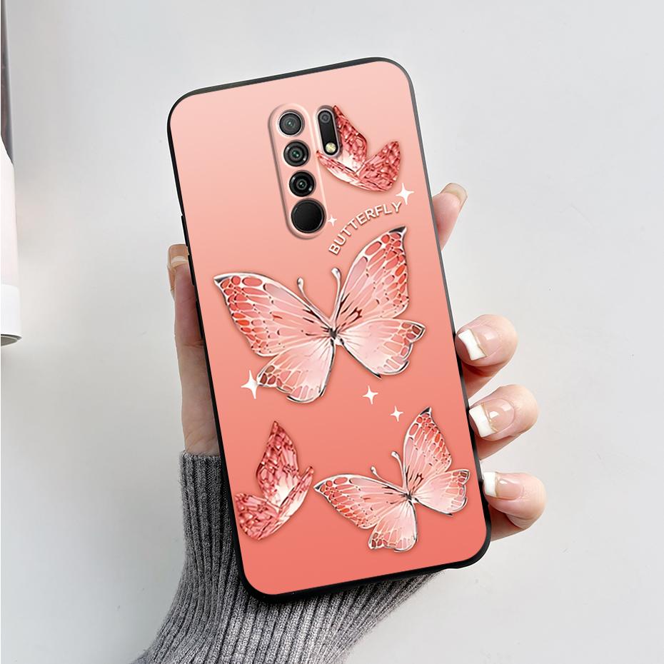 For Xiaomi Redmi 9 Case Redmi 9 Prime Cover M2004J19G M2004J19C redmi9 Cute Cartoon Bear Silicone TPU Soft Phone Case Back Cover