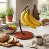 Draining Metal Banana Holder With Wood Base Fruit Storage Holder Creative Grape Stand  Home Use