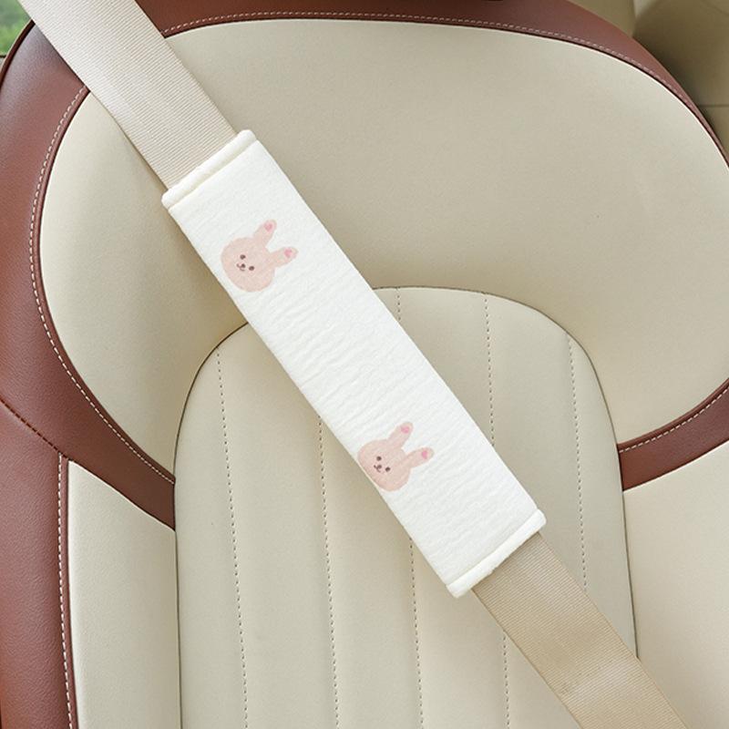 2pcs Shoulder Pad Car Seat Belt Interior Decoration Protection Cartoon Creative Insurance Cover Accessories Ladies Four Seasons