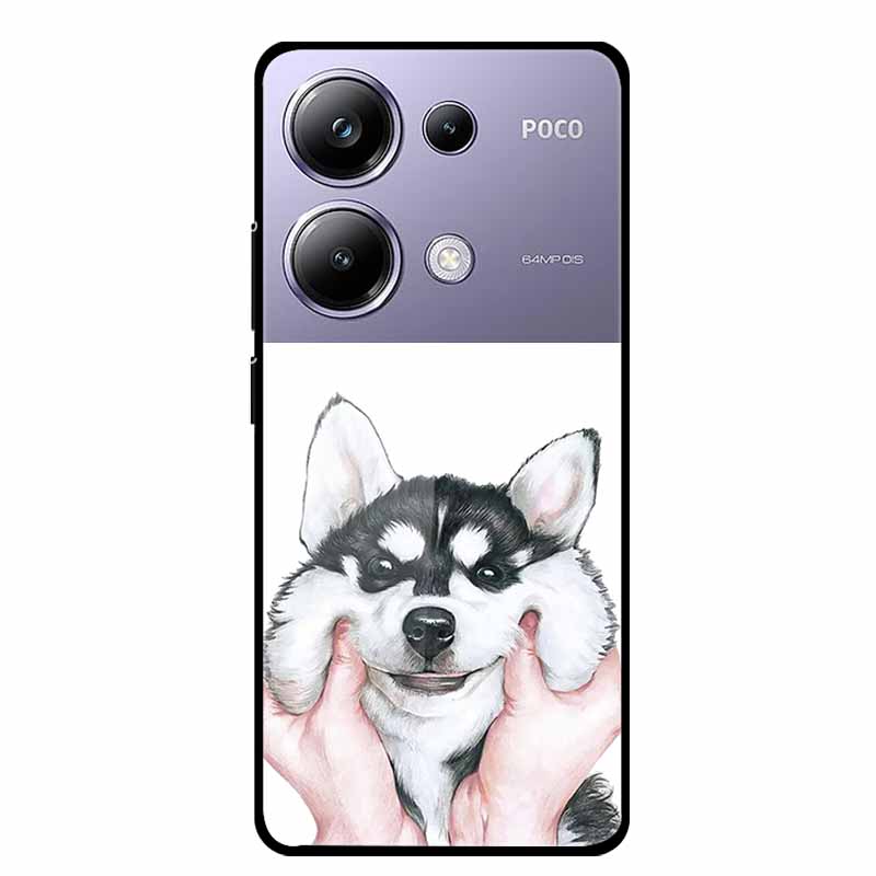 Painting Cover For Poco M6 Pro GlassTempered Glass Case Hard Back Shield for Xiaomi Poco M 6 Pro 6.67" Colourful Phone Fundas
