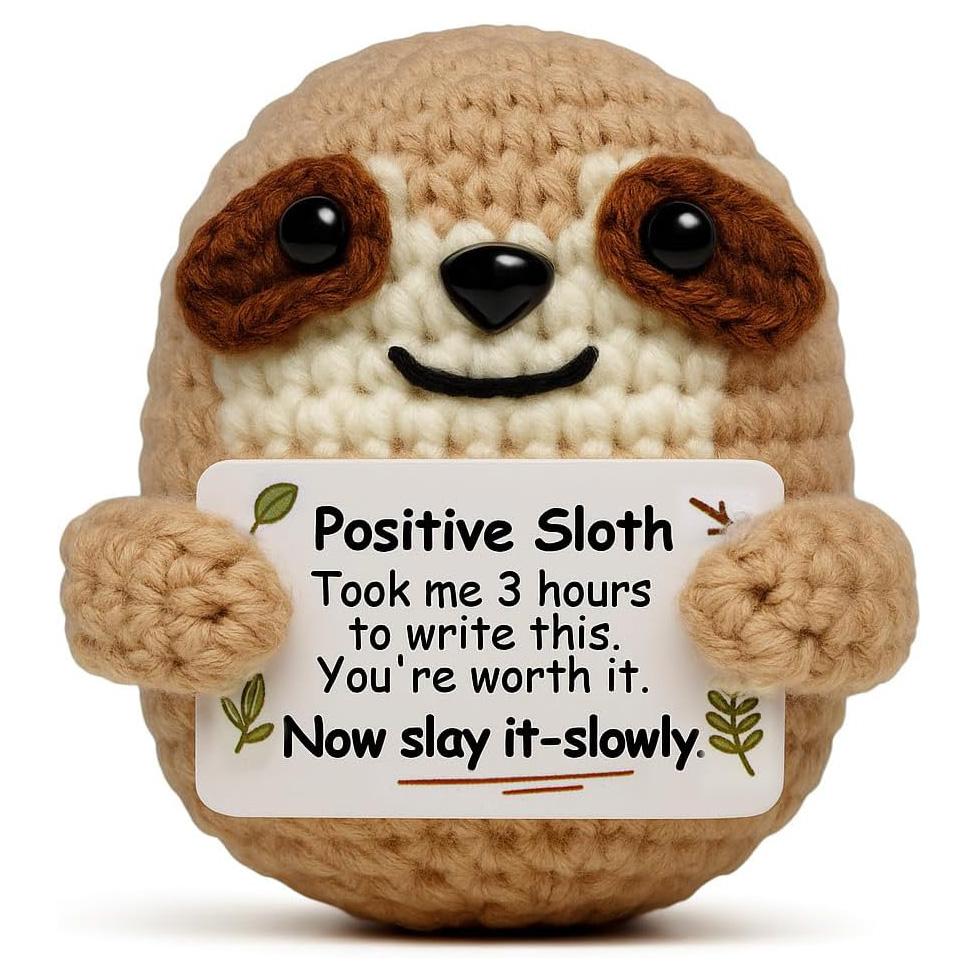 Positive Cute Potato Home Room Decor Mini Handmade Plush Ornament Knitting Wool Yarn Doll Birthday Gifts Room Decorations