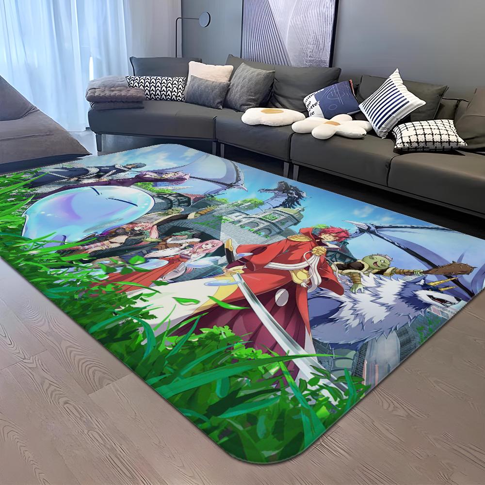 Ich wurde als Schleim wiedergeboren Anime Bodenteppich Nordischer Stil Heim Fußmatte Badezimmer-WC Matten Schlafzimmer Hotel Dekor Matte
