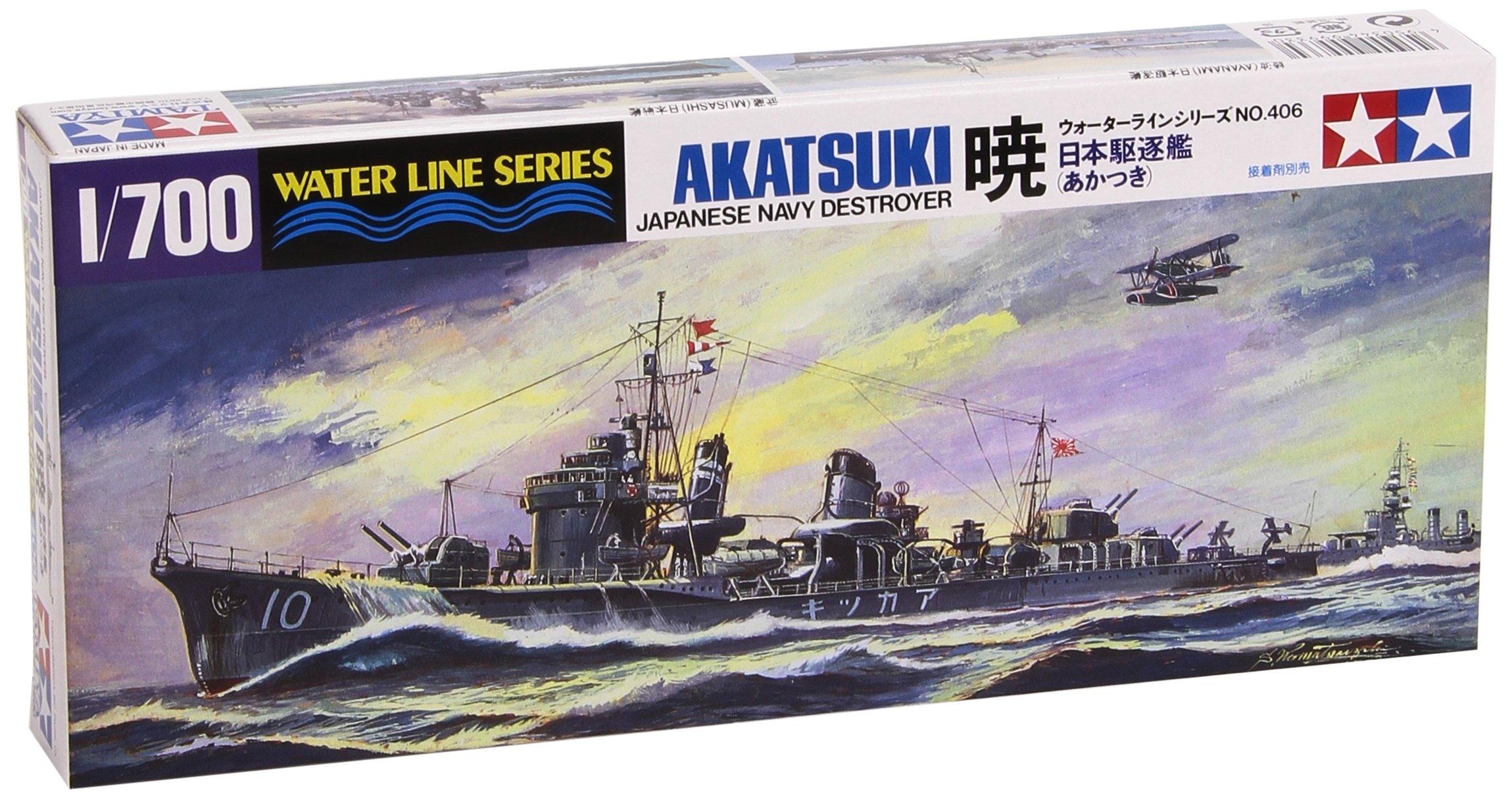 

Tamiya Waterline Series 406 Japanese Navy Destroyer Akatsuki Plastic Model 31406 1/700 No.