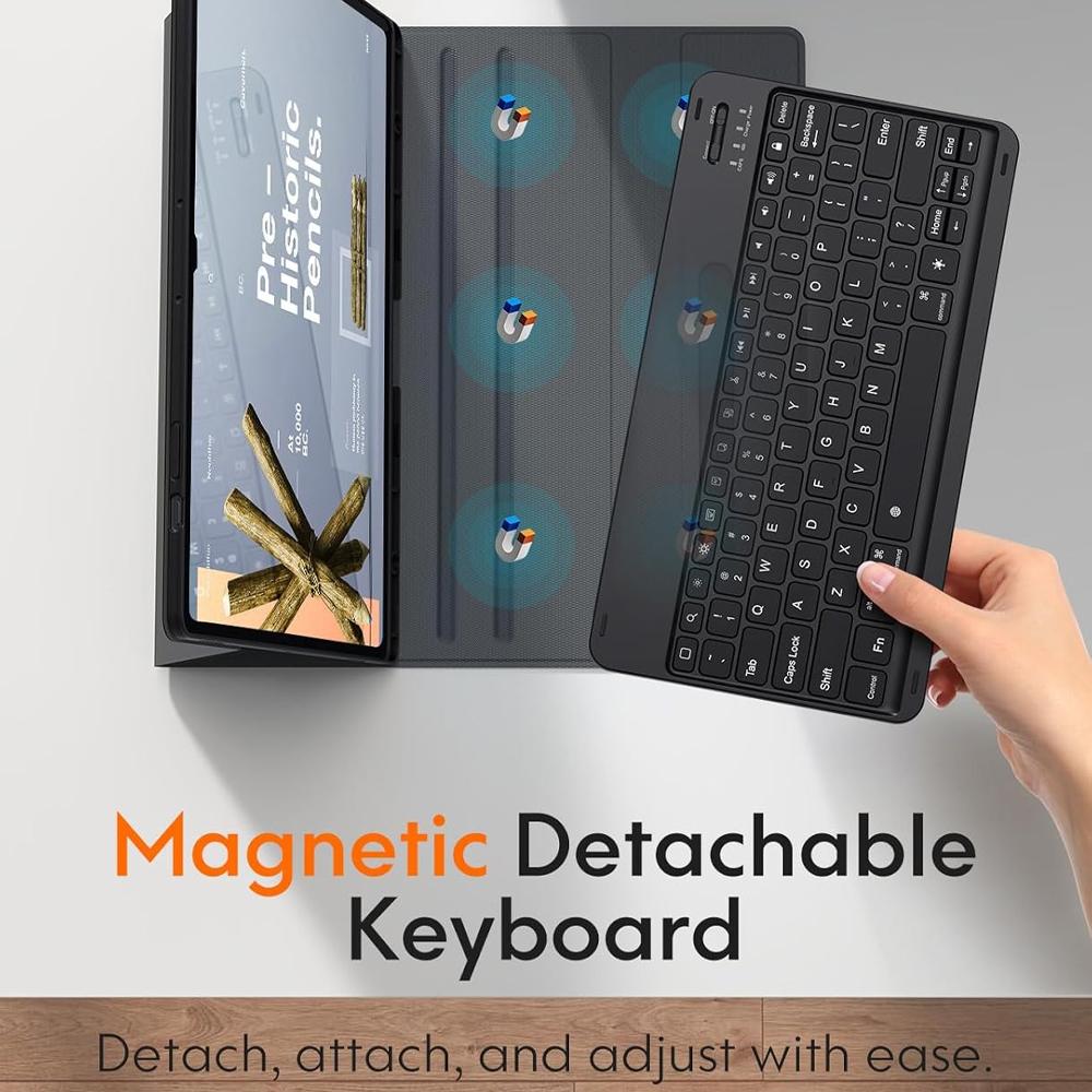 Case for Samsung Galaxy Tab S10 FE Plus 13.1 Inch,Detachable Bluetooth Keyboard Cover for Samsung Tab S10 FE+ 13.1 SM-X620/626B