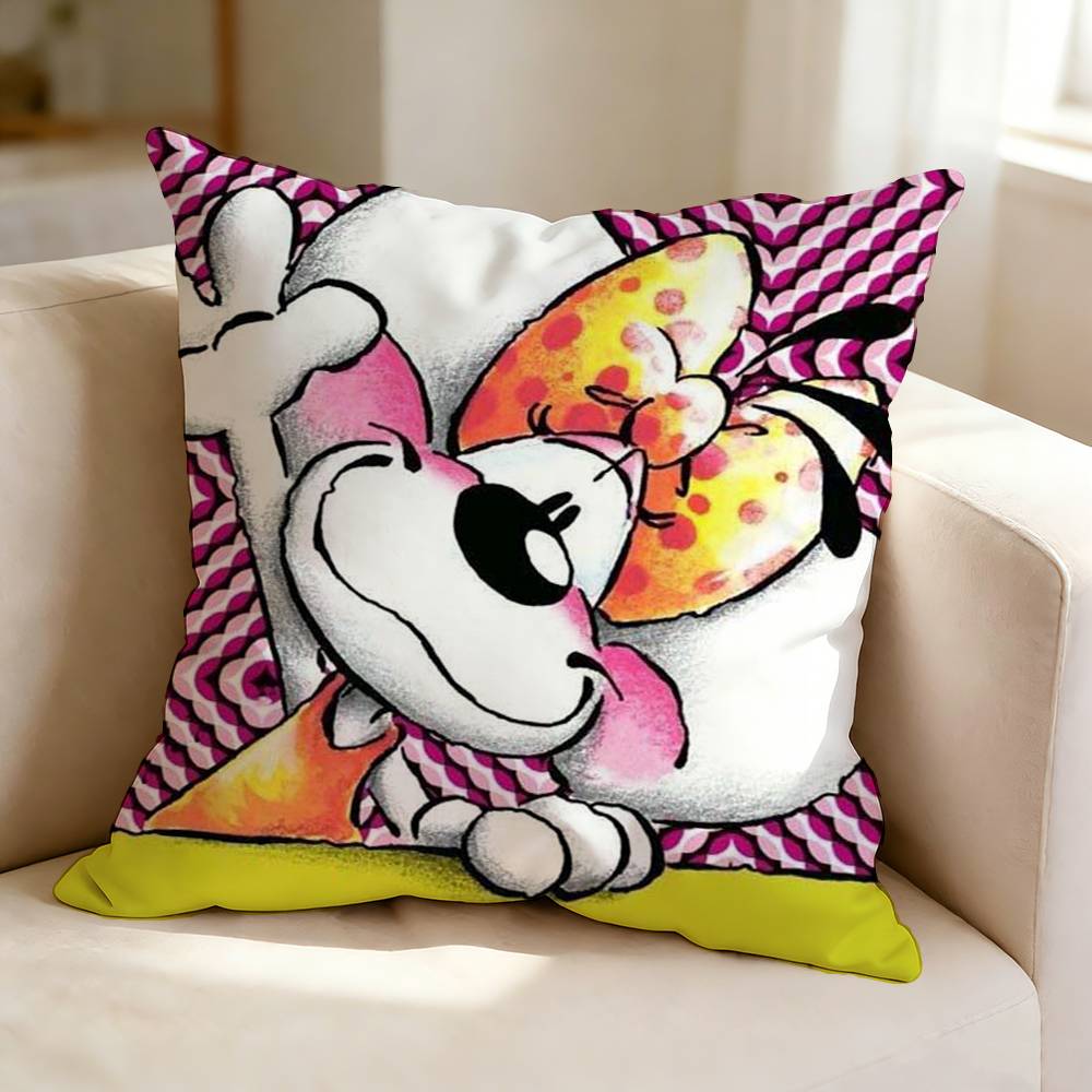 Cute Cartoon Mouse DDiddlina Pillow Case Square DoubleSided Sofa Cushion Cover Bedroom Bedside Pillow