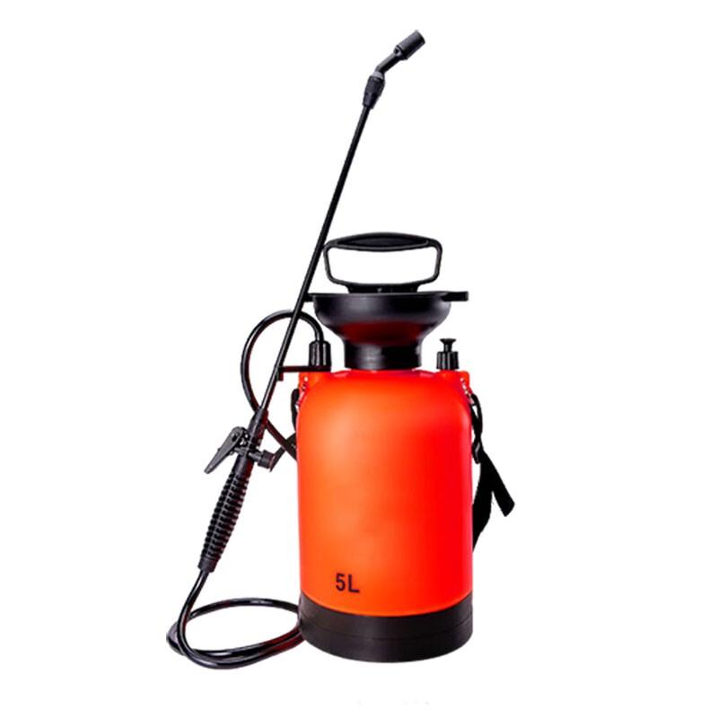 5L Orange Pressure Sprayer with Base and Plastic Wand