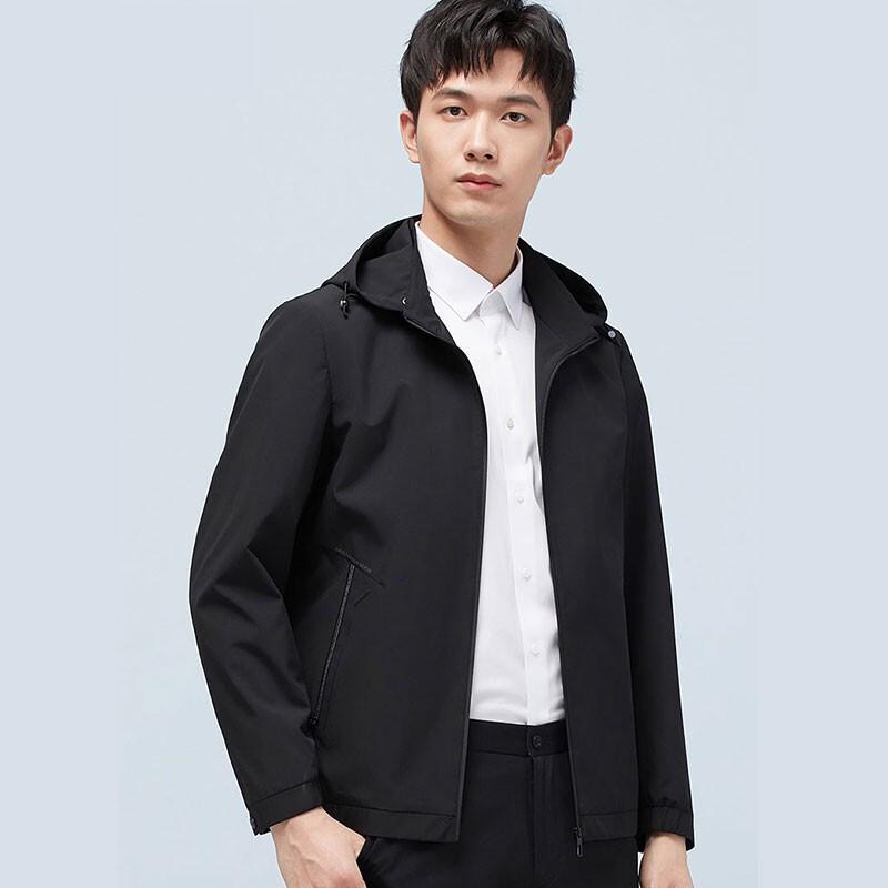 YILITON Men's Spring Autumn Detachable Hooded Casual Jacket
