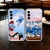 F-Funny Family S-Smurfs-es Phone Case For SamsungA10,12,20,21S,30,31,40,50,51,52,70,71 Transparent Cover