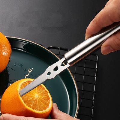 1 éplucheur d'orange manuel en acier inoxydable, coupe-citron, fruits et agrumes, couteau à éplucher pratique, outils de cuisine pour légumes, gadgets