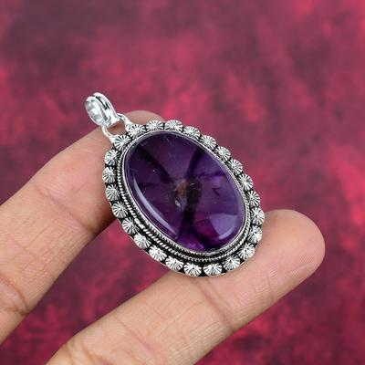 Amethyst Pendant Gemstone Jewelry, 925 Solid Sterling Silver Pendant, Gift For Women Handmade Pendant
