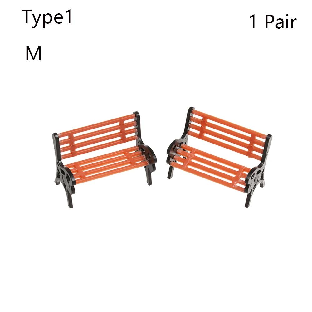 Miniature Bench Chair Figurines Resin Crafts Micro Landscape Model Mini Garden Decor DIY Home Ornament Doll House Accessories