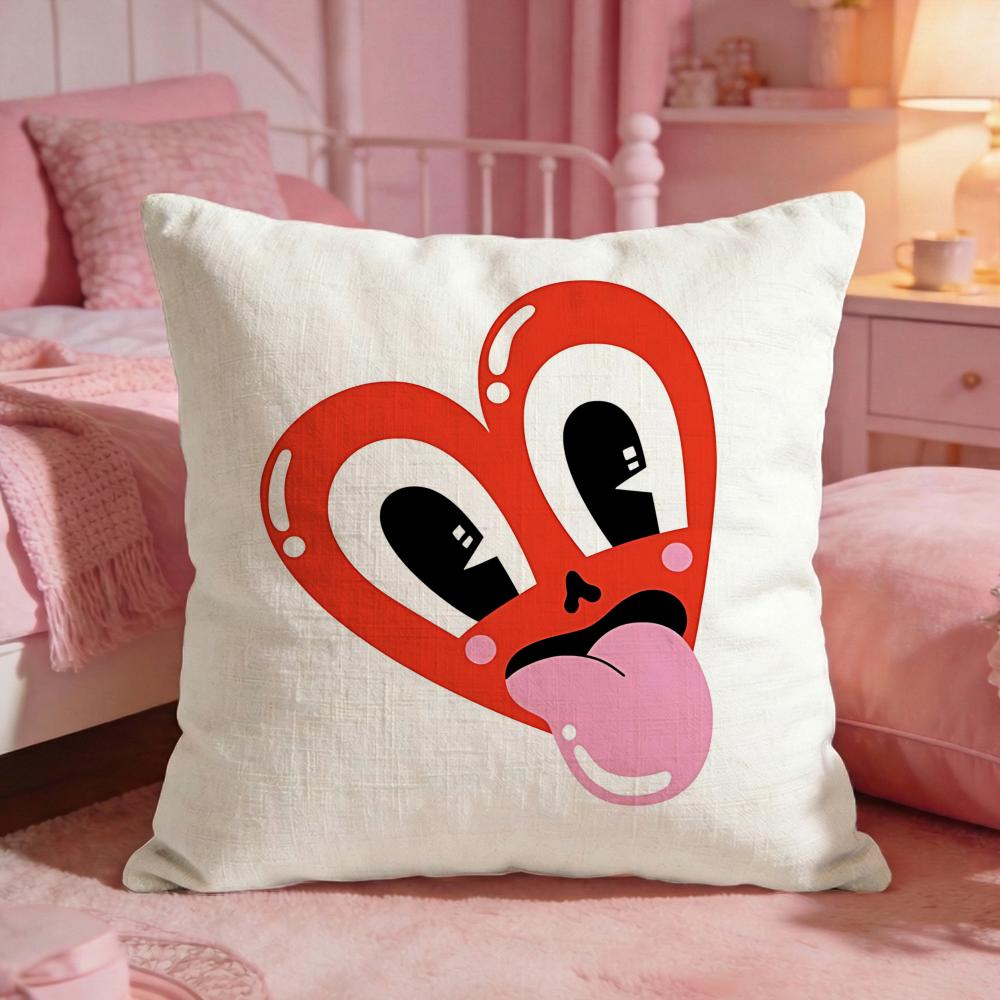 ArtGraffiti HeartS Cushion Cover Premium Comfort Reversible Pillow Cove Two in One Design for Any Room Car Interior