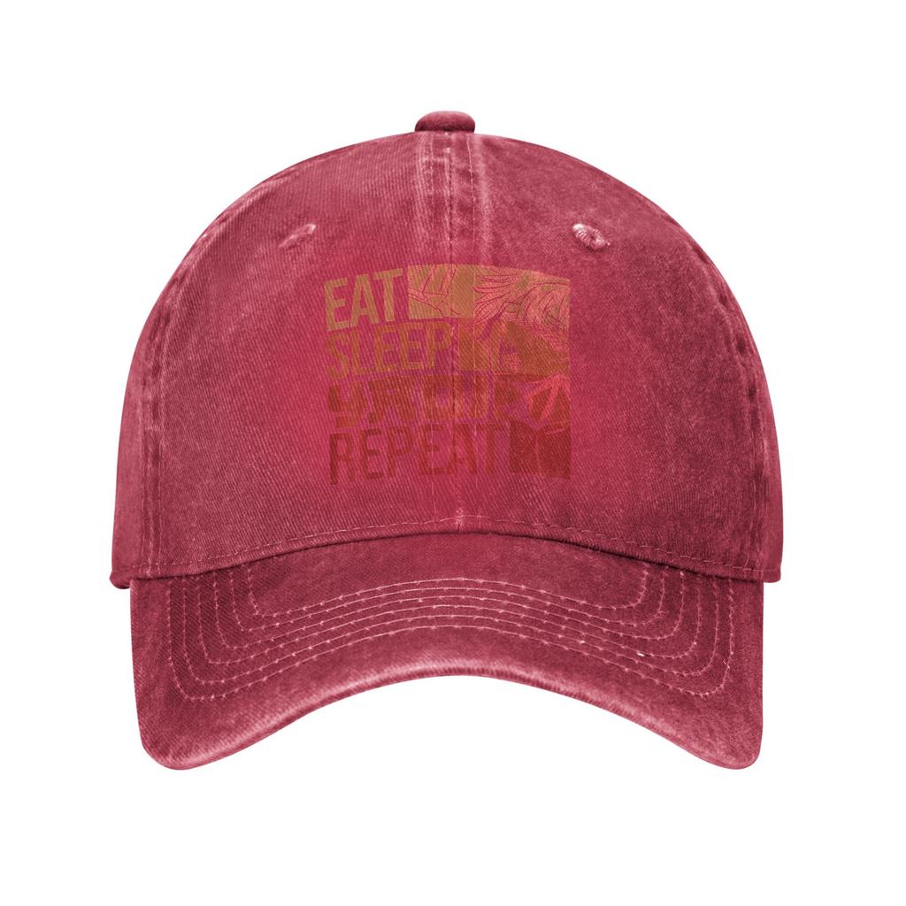 Eat Sleep Yaoi Repeat Sun Baseball Cap  Vintage Female Male Washed Hip Hop Hats Wholesale Custom DIY Running Hippie Snapback Cap