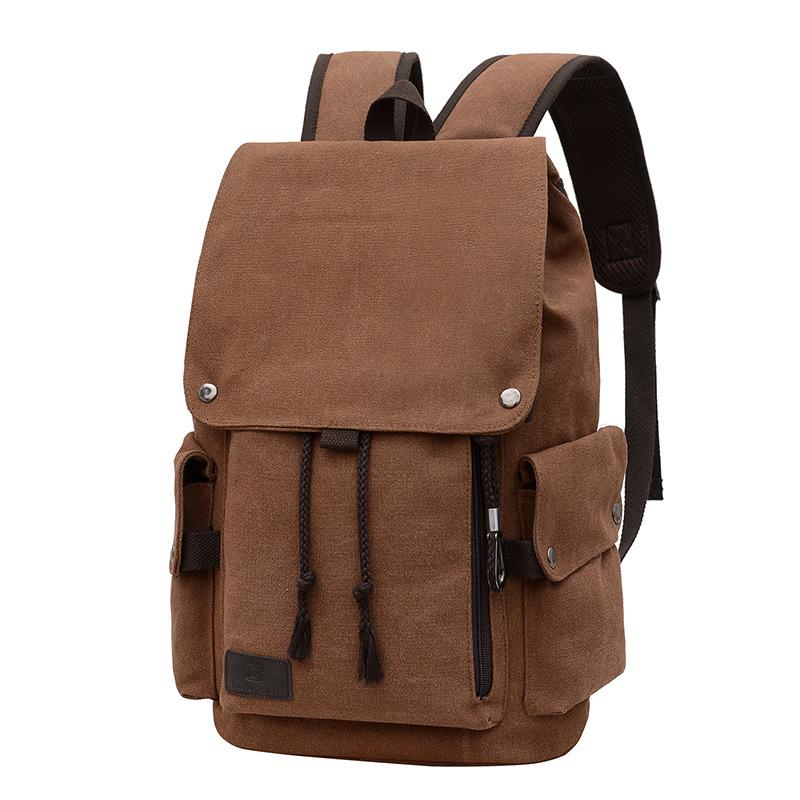 Schoolbag Men's Backpack Casual Simple Backpack Cloth Bag Junior High School Student School Bag Large Capacity Travel Computer Bag