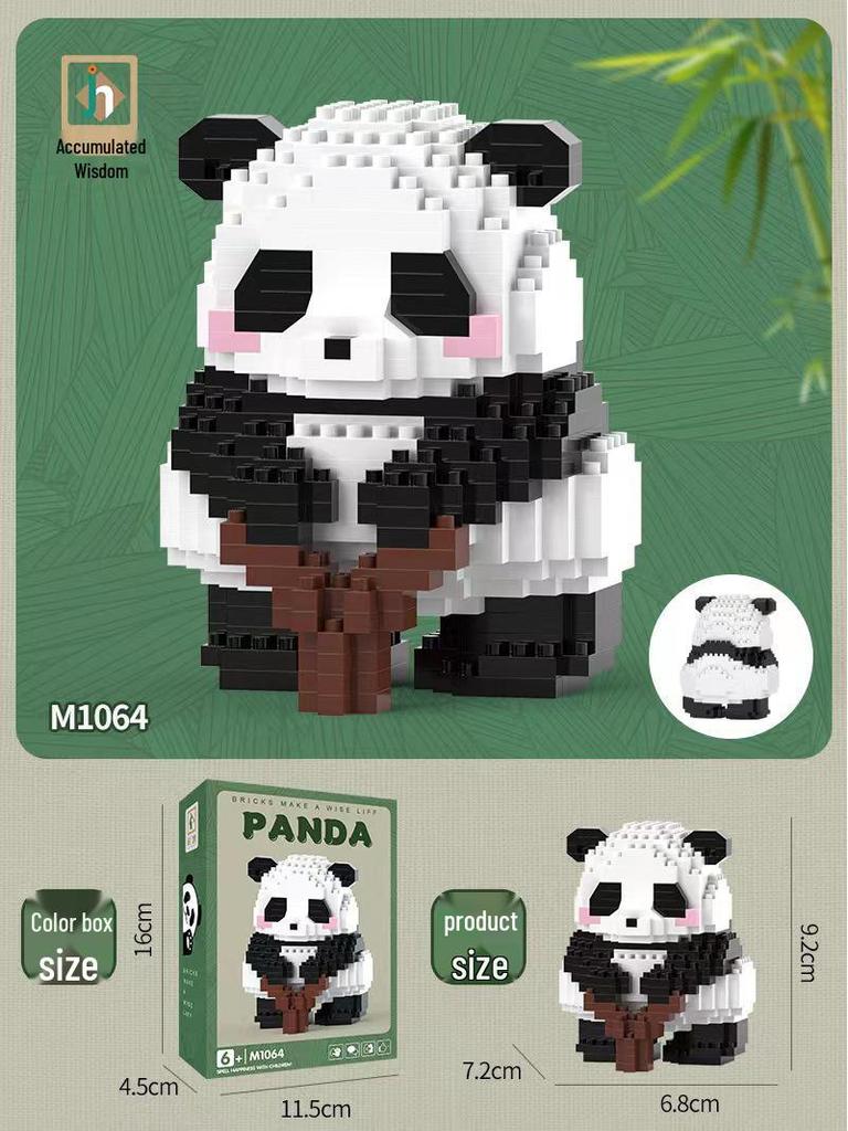 Panda Building Blocks - Girl's Birthday Gift | Educational Assembled Toy | Compatible with Lego