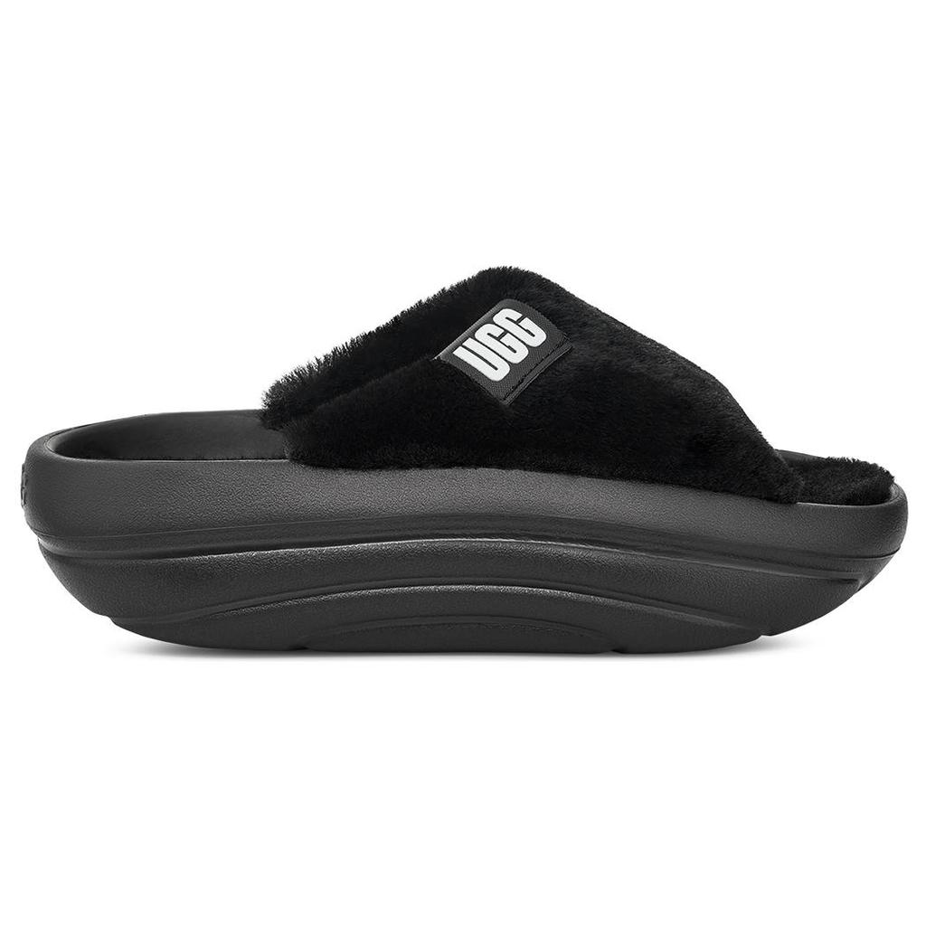 New UGG FoamO UGGplush Slide Black Women's 1143849-BLK