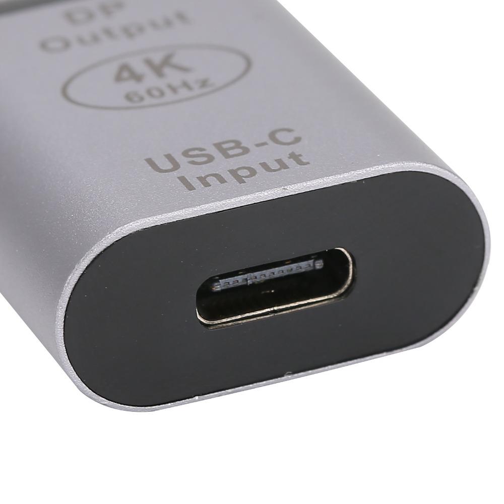 Adaptateur USB-C Femelle vers DisplayPort Mâle Plug and Play Convertisseur Vidéo 4K 60Hz Ordinateur Portable