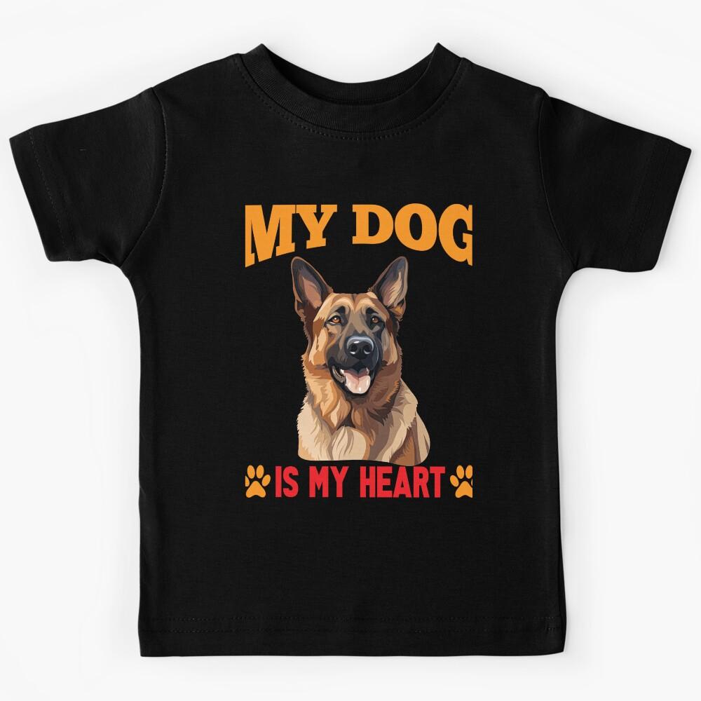 German Shepherd Owner My Dog Is My Heart Kids T-Shirt 120