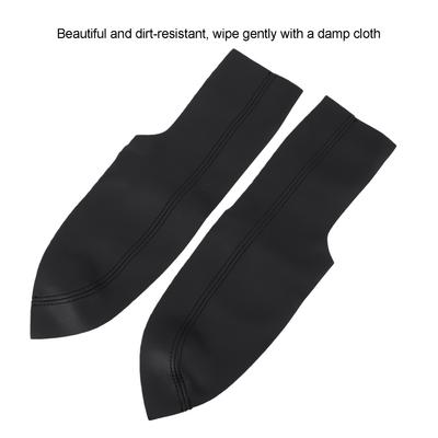 2PcsCelsiusSet Microfiber Leather Front Door Panel Armrest Cover Protector Antiscratch Replacement for 2005‑2011