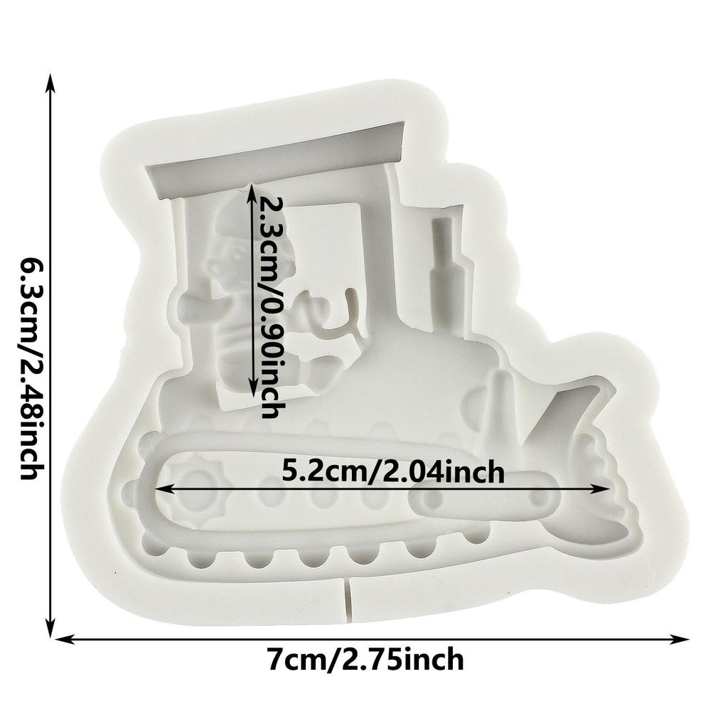 Construction Truck Silicone Mold Bulldozer Crane Excavator Fondant Molds Cake Decorating Tools Theme Cake Dessert Decorated Chocolate Candy Mold