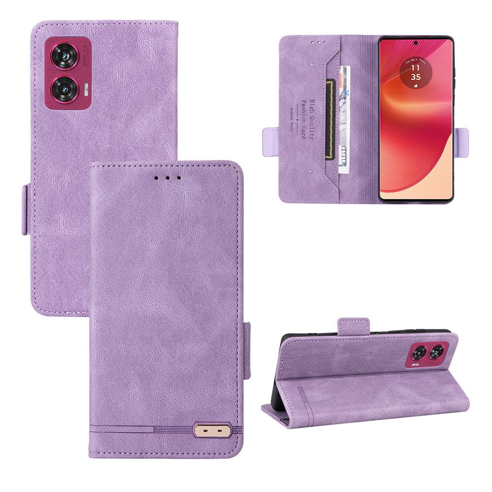 Motorola EDGE50 Fusion Leather Flip Case - Unisex European & American Design