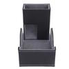 Dice Roller Tower Magnetic Tray Foldable PU Leather Large Capacity Box for Card Board Games Black Gray