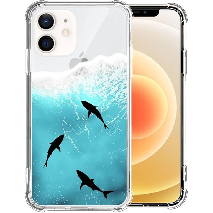 for iPhone 12 Mini Case Clear,TLT Pink Bow Transparent Soft Shockproof Protective Slim Thin Bumper Pattern Design Phone Case