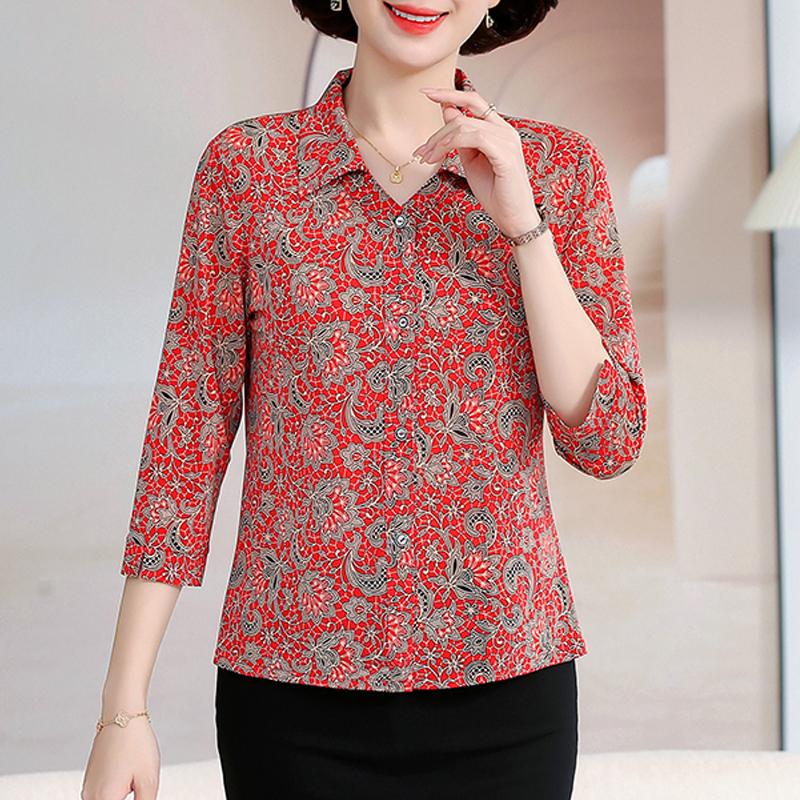 Elegante Sommer Top Weibliche Hemd Beiläufige Lose Frau Vintage Bluse Sommer Kleidung