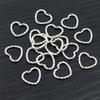 50pcs/lot Gold Silver Plated Heart Star Jump Rings Twisted Split Rings Spacer Connectors For Jewelry Making Making Supplies