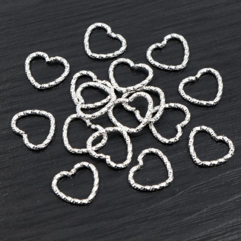 50pcs/lot Gold Silver Plated Heart Star Jump Rings Twisted Split Rings Spacer Connectors For Jewelry Making Making Supplies