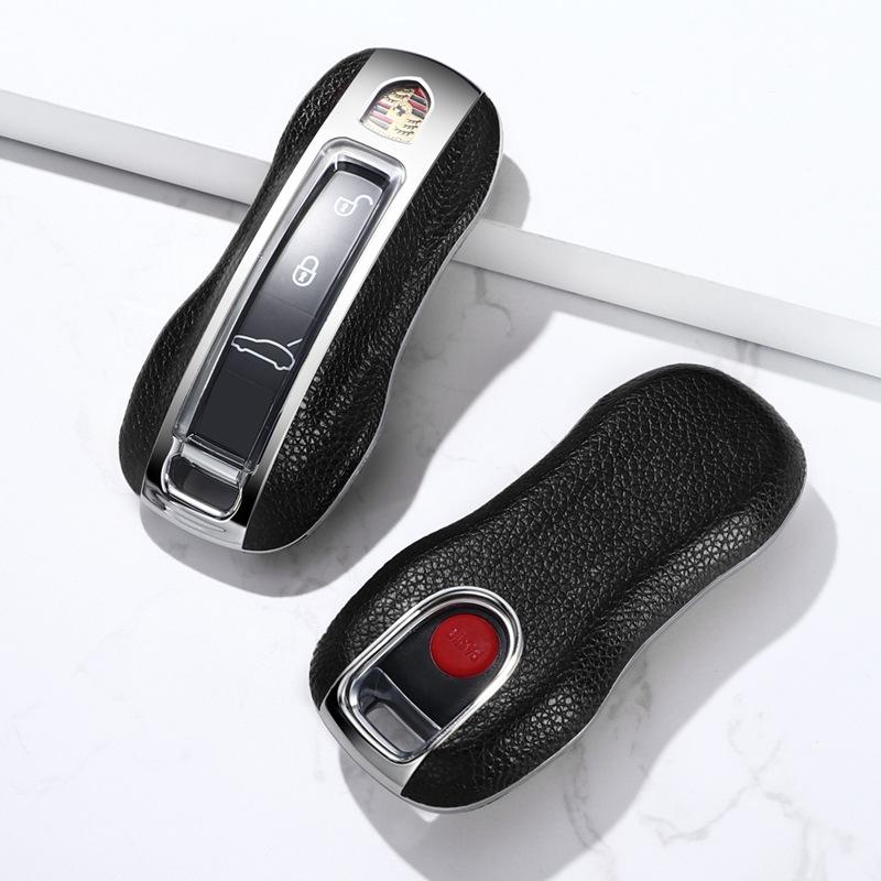 

Porsche Key Shell Cover, Bordeaux Red 918/Cayenne/Macan/911/Panamera/Taycan