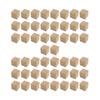 50 Stück Holzbausteine zum Stapeln, Bemalen, Dekorieren, Puzzles, Basteln