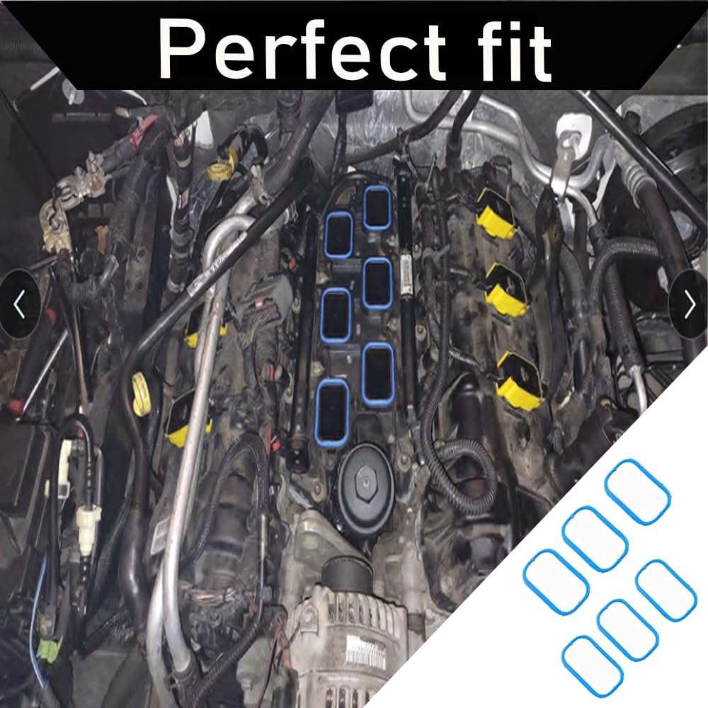 3.6L High-Performance Valve Cover Gasket Set + Intake Manifold Gasket Set 2011-| Compatible With Chrysler 200/300, Dodge Challenger/Jeep