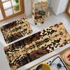 1PC Cowhide Pattern Kitchen Rug Non-Slip Door Mats Pop design Bathroom Rug Bath Mat Carpet for Home Sink Laundry Decor
