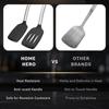 Pack of 2 Silicone Solid Turner, Non Stick Slotted Kitchen Spatulas, High Heat Resistant Cooking Utensils, Ideal Cookware for Fish, Eggs, Pancakes