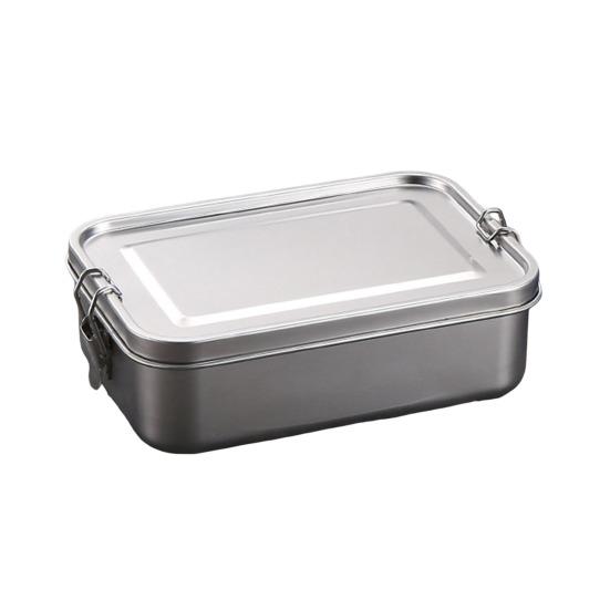 Matboks i rustfritt stål, stablebar bentoboks for suppe, salat, rester. Bærbar, gjenbrukbar matbeholder for hjem, jobb, reise, utendørs.